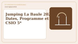 Jumping La Baule 2026 : dates, programme et accès CSIO 5*