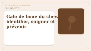 Gale de boue du cheval : identifier, soigner et prévenir