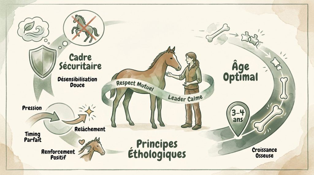 Débourrage cheval : éducation progressive et sécurité