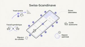 Comment placer les lettres de dressage en carrière