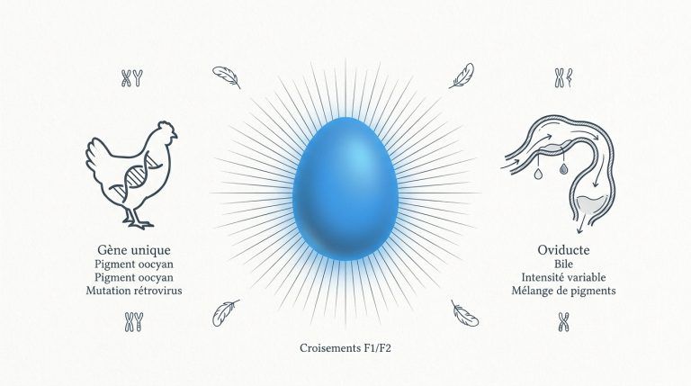 Poule œuf bleu : races, génétique et conseils d'élevage