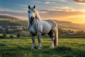 Le cheval Percheron : force, docilité et élégance