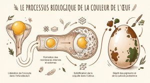 Couleur des œufs de poule : génétique, pigments et races