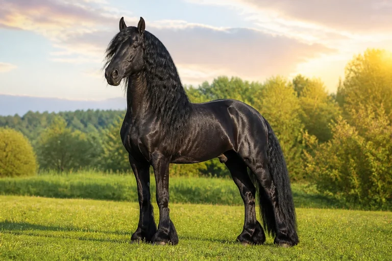 Le cheval Frison : origines, caractéristiques et aptitudes