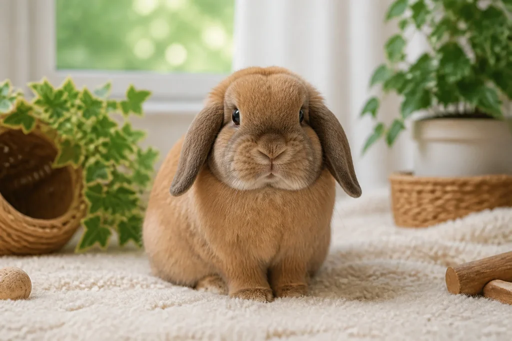 Lapin belier mignon et douillet