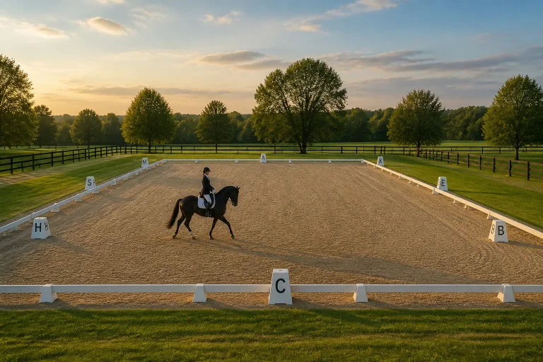 Lettres dressage 20x40 : repères essentiels carrière