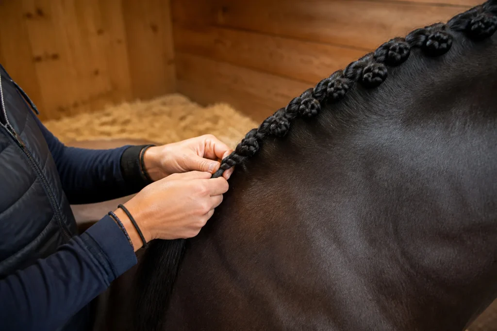 Artisanat equin tresse de criniere
