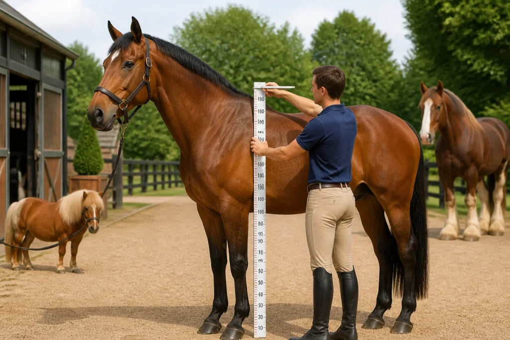 Mesure de la taille dun cheval