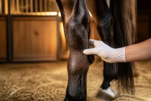 Cheval engorgé : symptômes, causes et soins immédiats