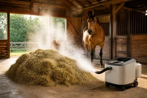 Purificateur de foin à vapeur : cheval en pleine forme