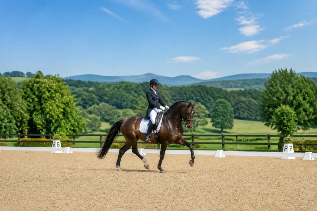 Harmonie equestre sous le ciel bleu