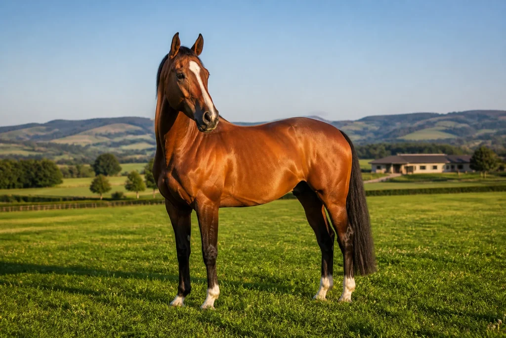 Selle francais majeste au crepuscule